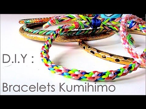 Pulsera de hilos con la técnica japonesa kumihimo, vídeo paso a paso