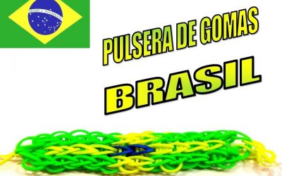 Pulsera de gomitas con la bandera de Brasil