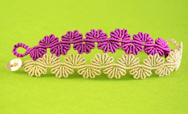 5 Tutoriales para hacer pulseras de macramé de flores
